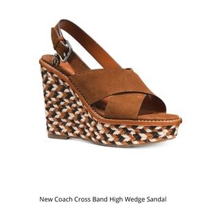 Coach Brown Wedge Sandal